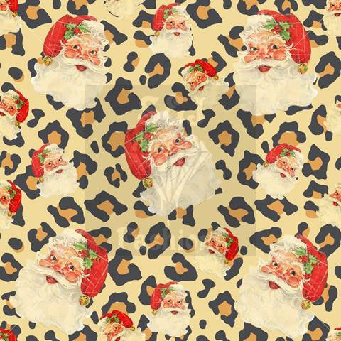 Leopard Santa Christmas Handmade