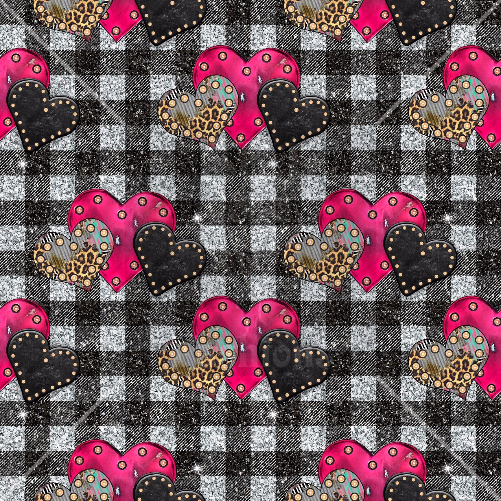 Plaid Hearts Valentines Handmade