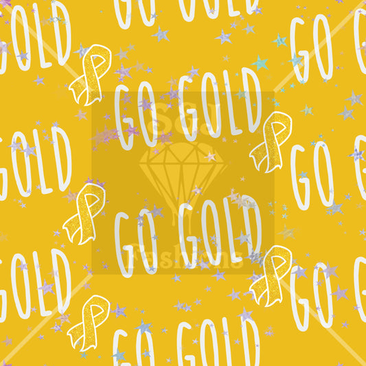 Go Gold Cancer Awareness Handmade