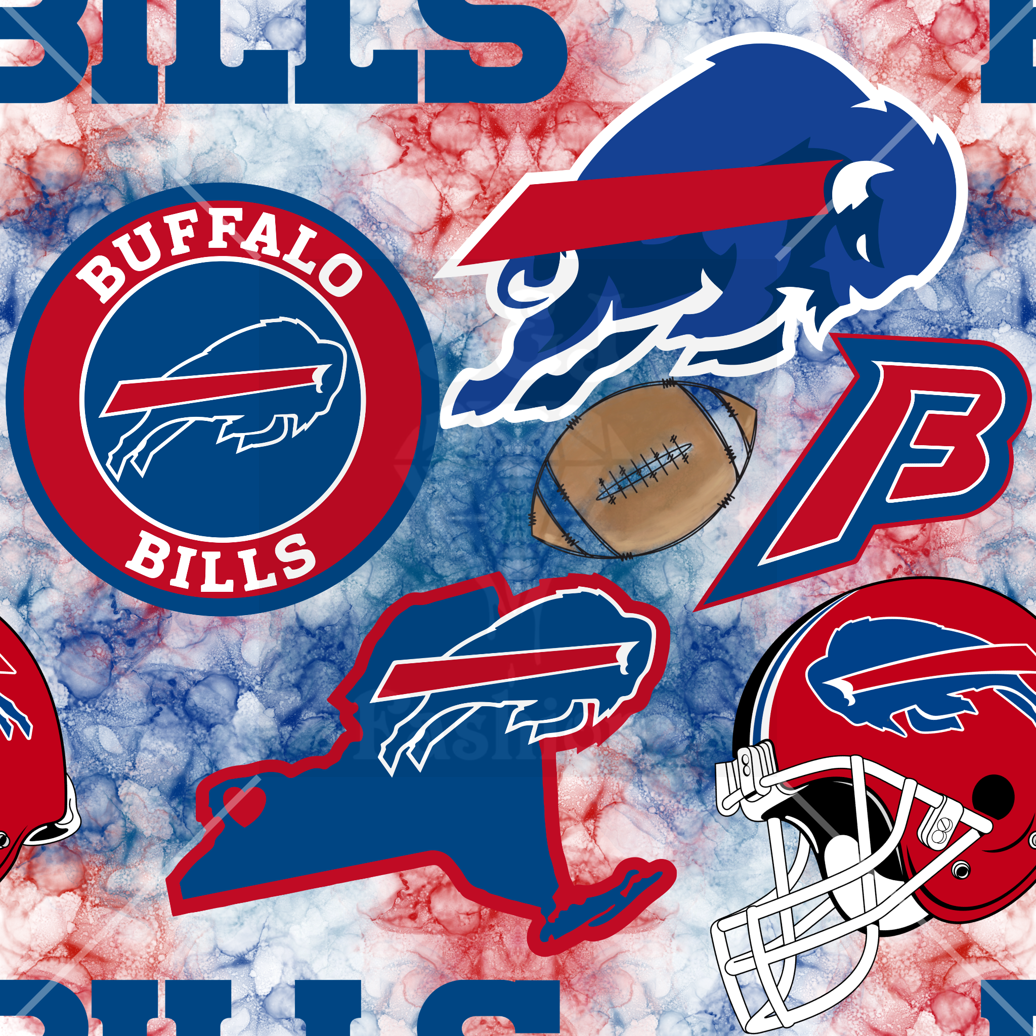 Buffalo Bills NFL Handmade Football