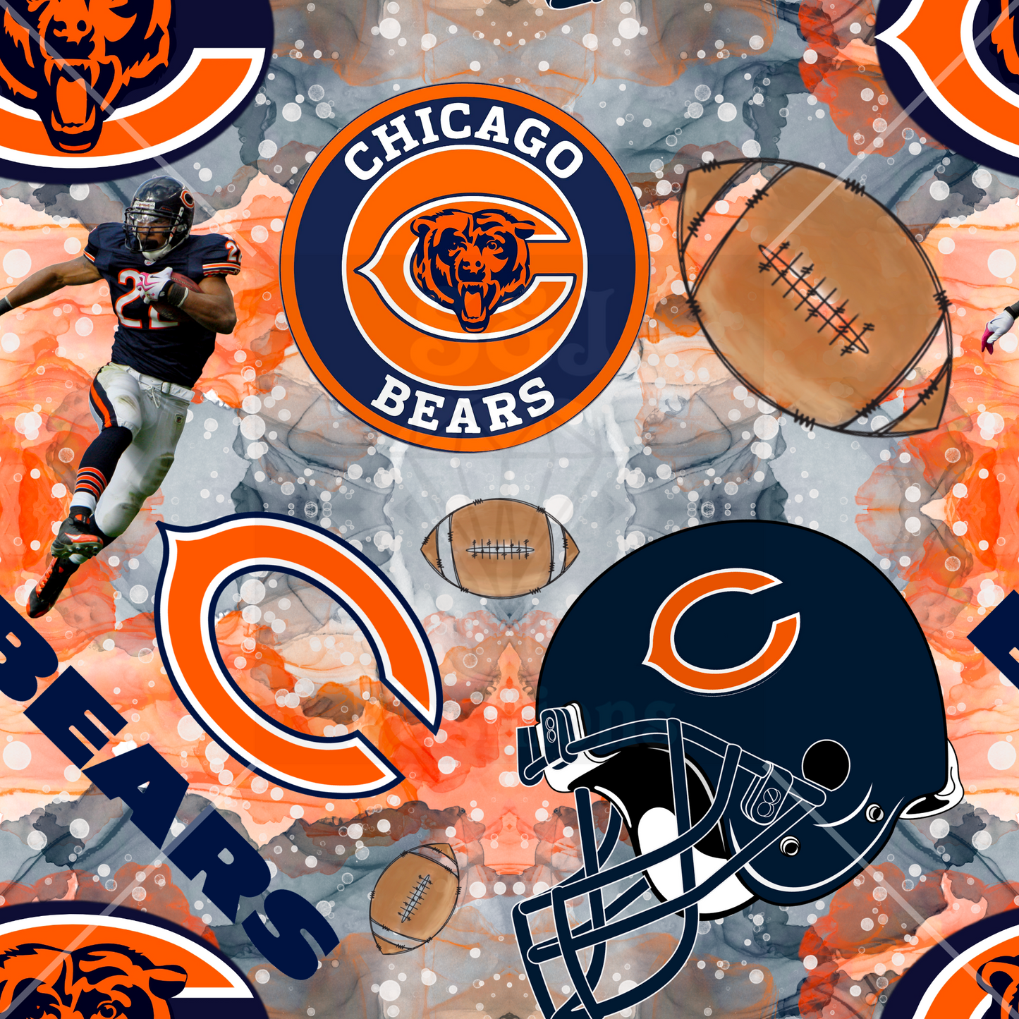 Bears NFL Handmade Football