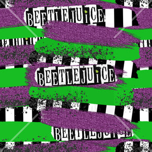 Beetlejuice Brushstoke Halloween Handmade