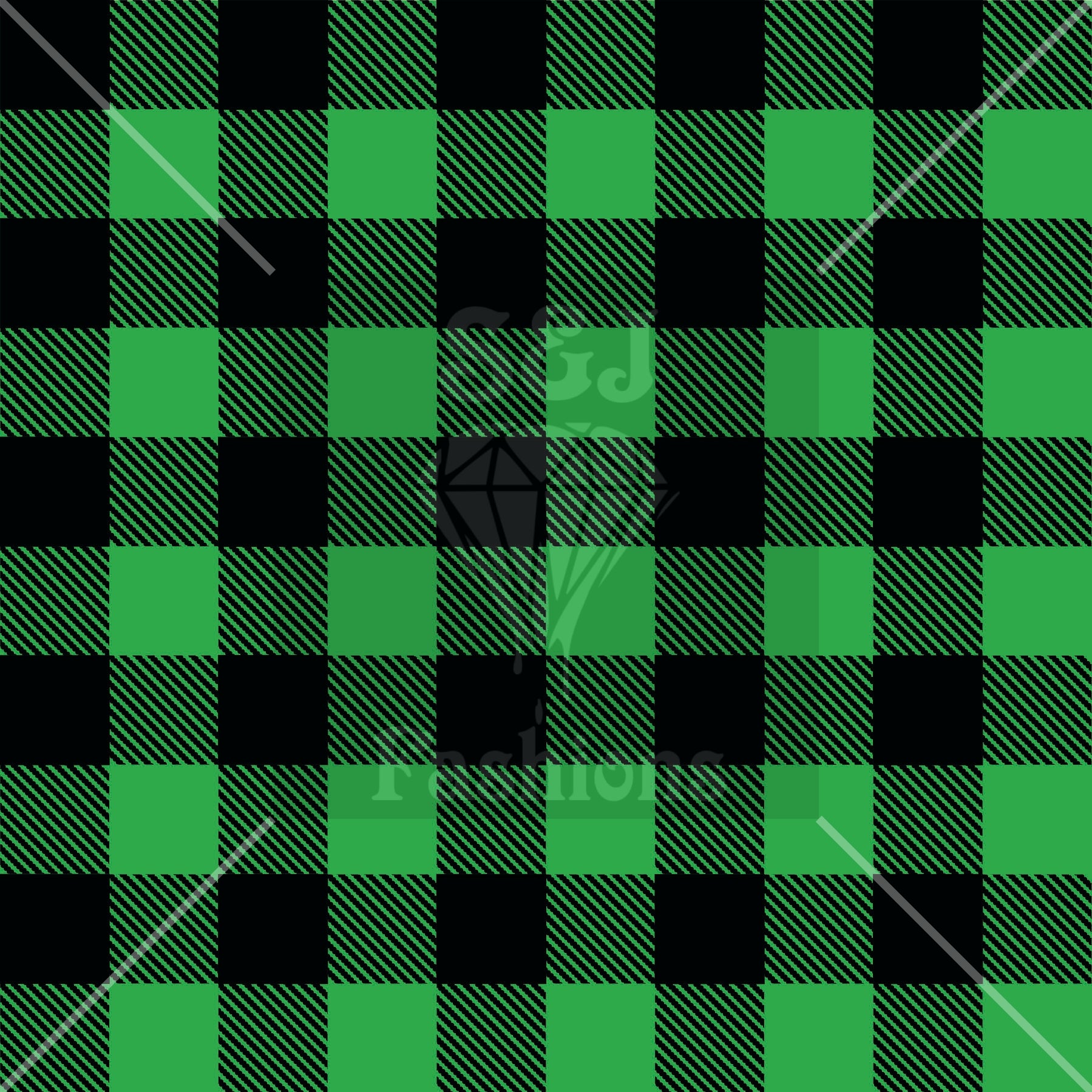 Green Buffalo Plaid Handmade