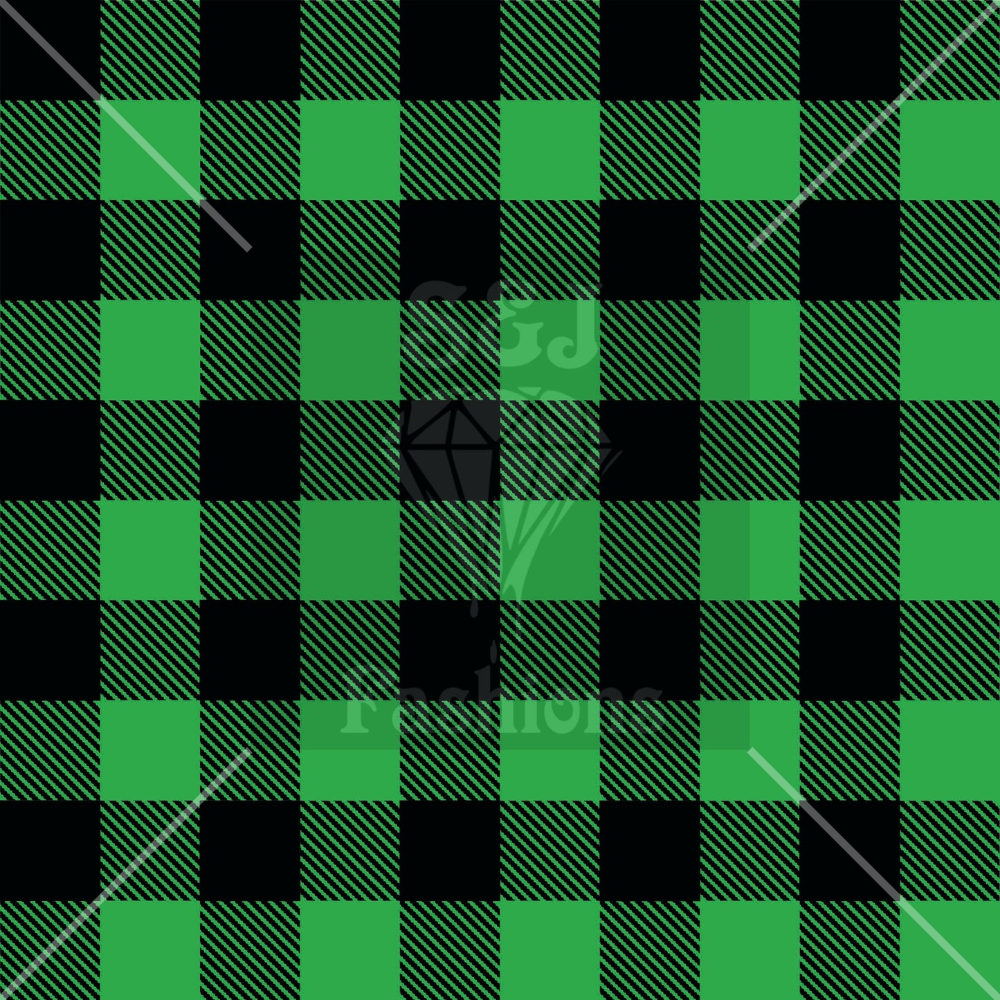 Green Buffalo Plaid Handmade