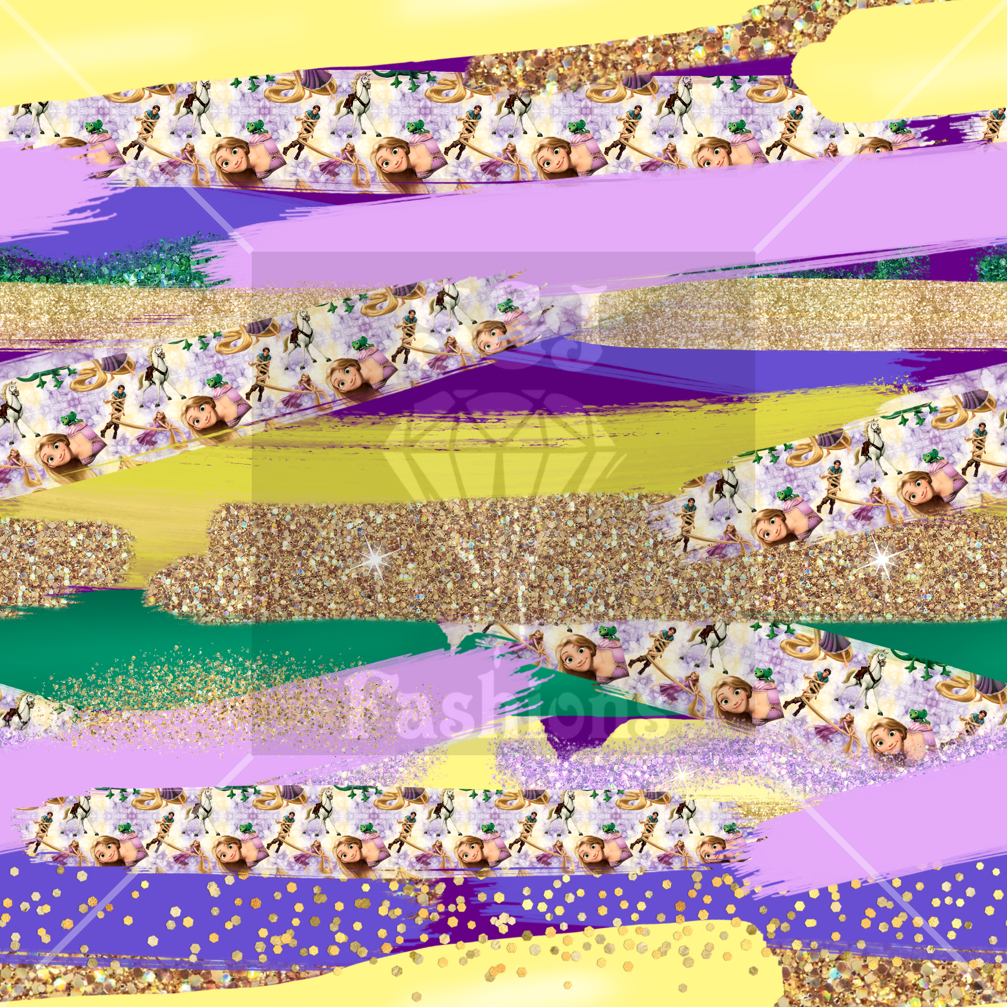 Tangled Brushstroke Disney Princess Handmade