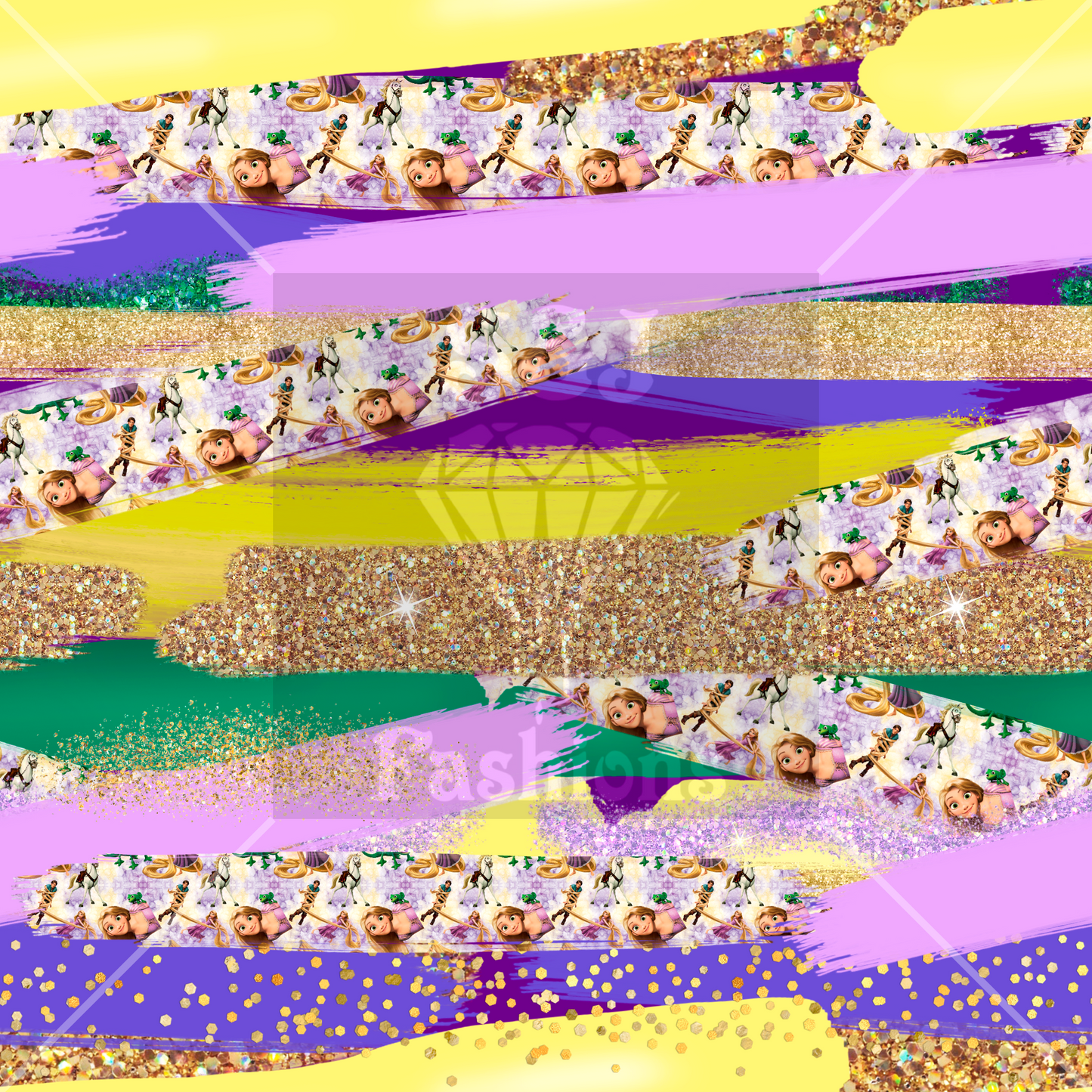 Tangled Brushstroke Disney Princess Handmade