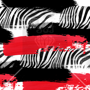 Zebra Brushstroke Valentines Handmade