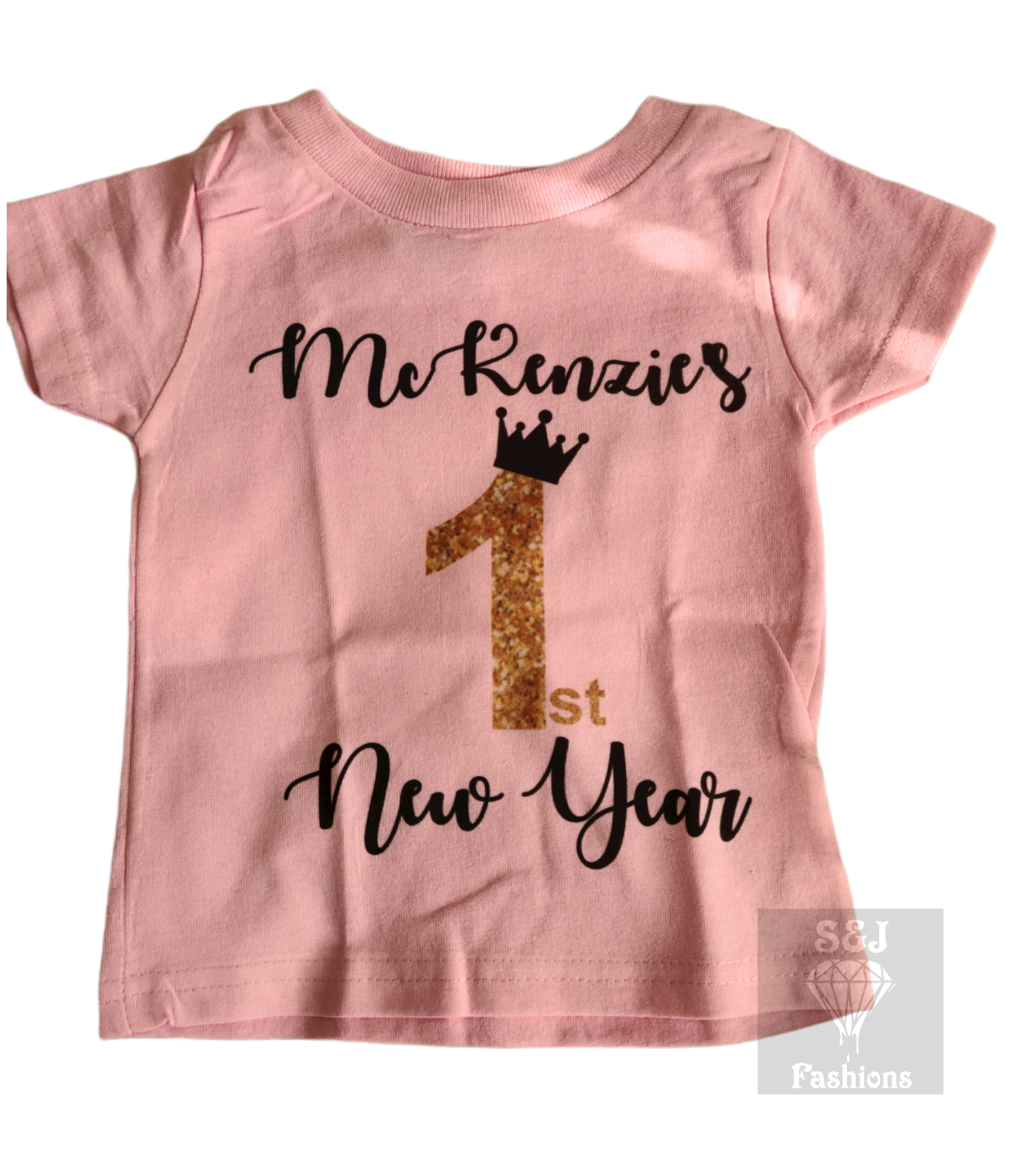 Personalized 1st New Years Girls Shirt