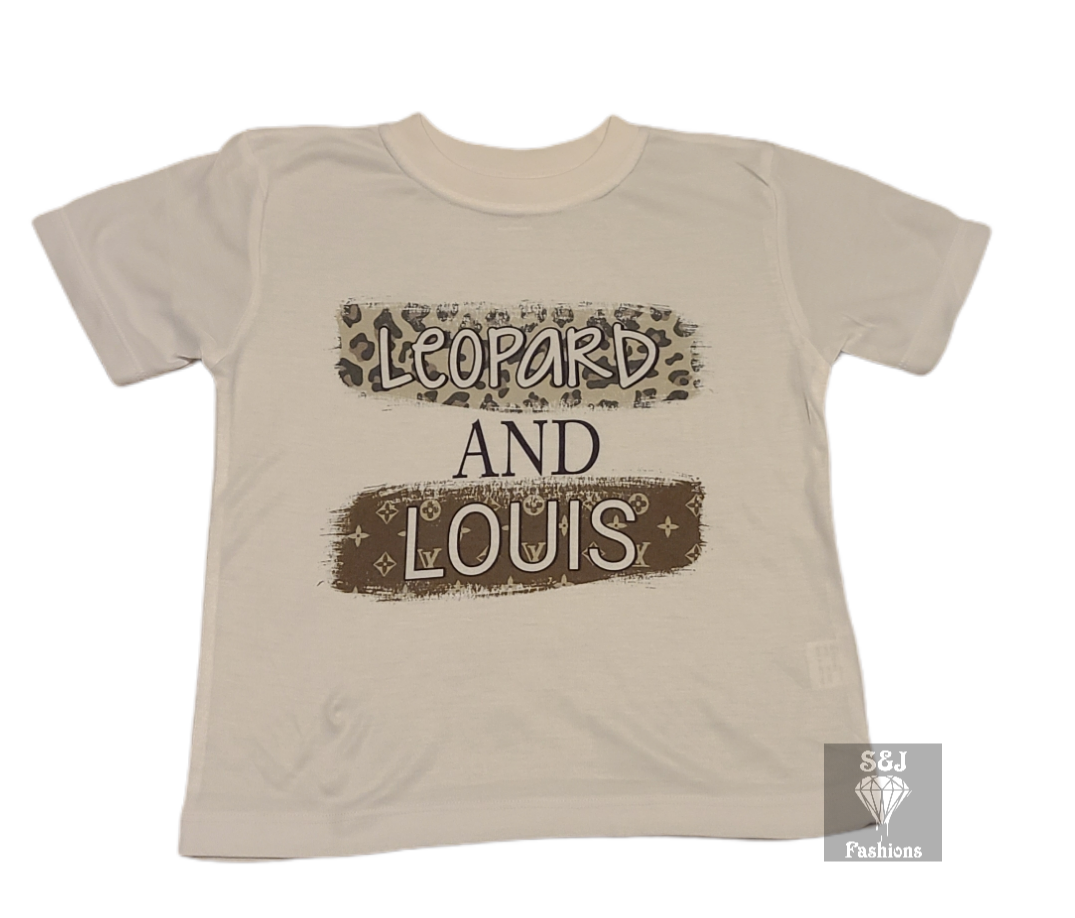 Leopard & Louis LV Girls Shirt Ladies Shirt designer