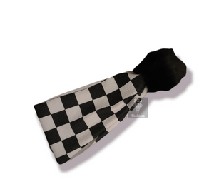 Black White Checker Handmade