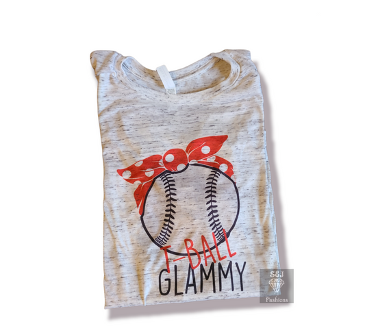 T-Ball Mom TT Auntie Glammy Ladies Shirt