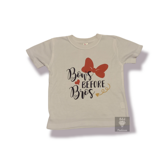 Bows Before Bros Girls Shirt