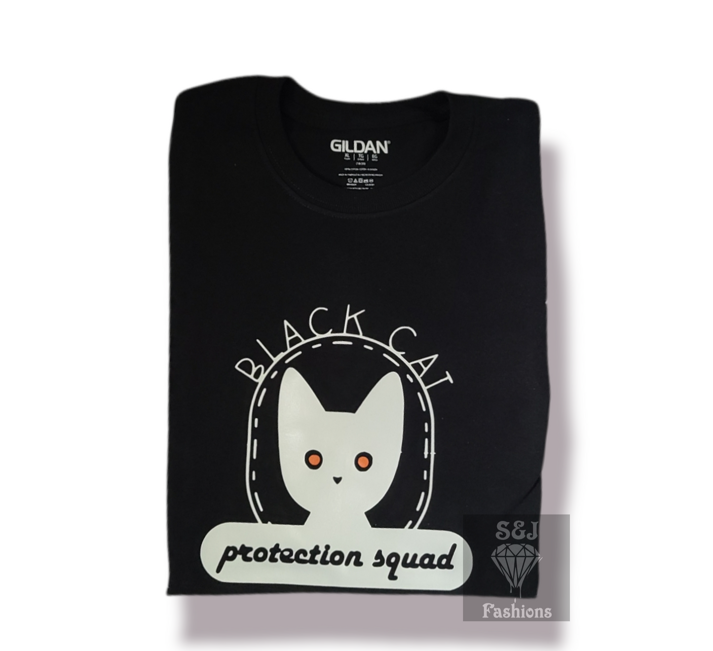 Black Cat Protection Halloween Boys Shirt Girls Shirt Ladies Shirt Mens Shirt