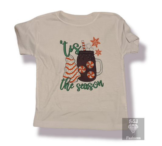 Tis The Season Christmas Ladies Shirt Girls Shirt