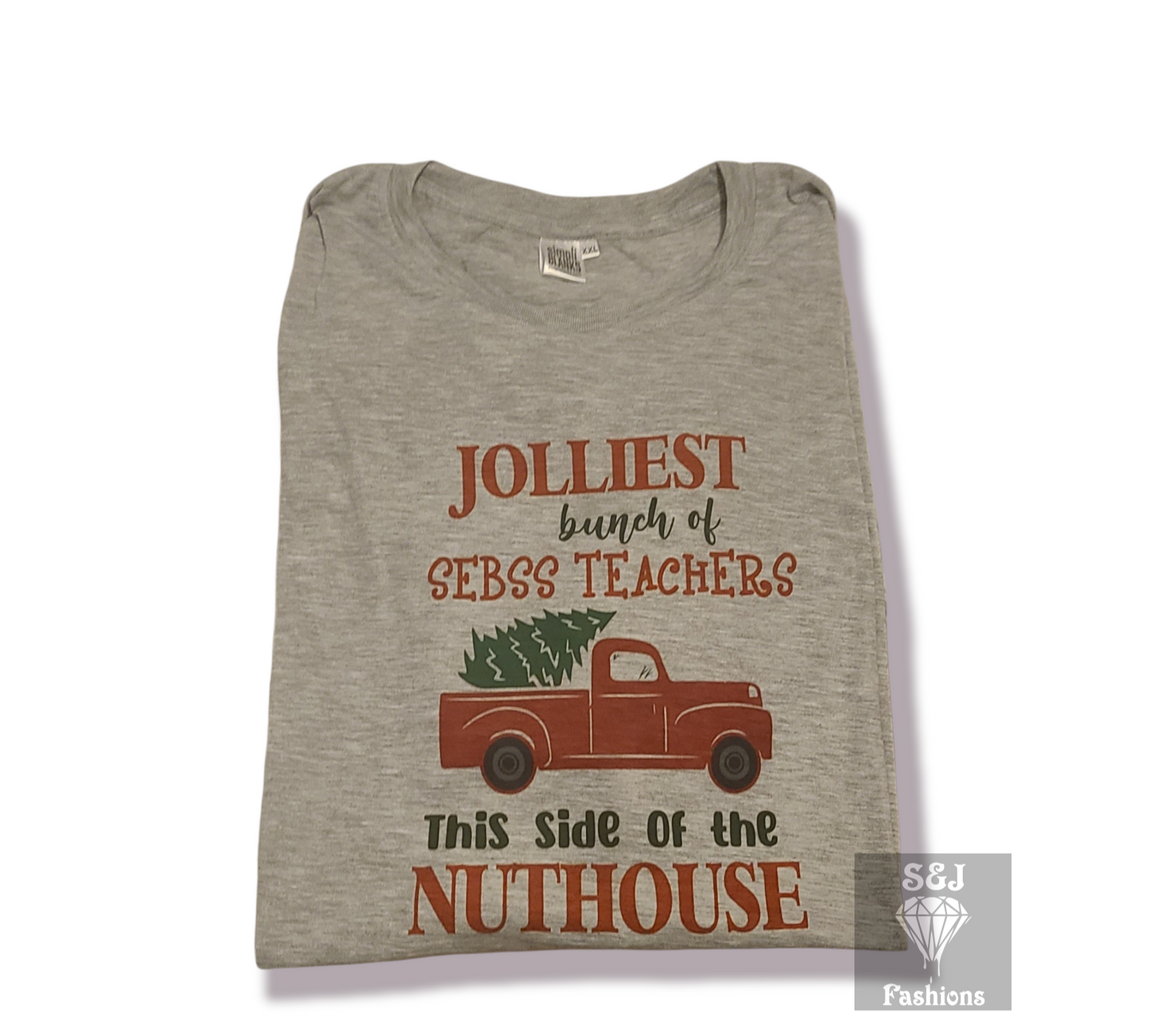 Jolliest Bunch Of Teachers Christmas Ladies Shirt Mens Shirt School