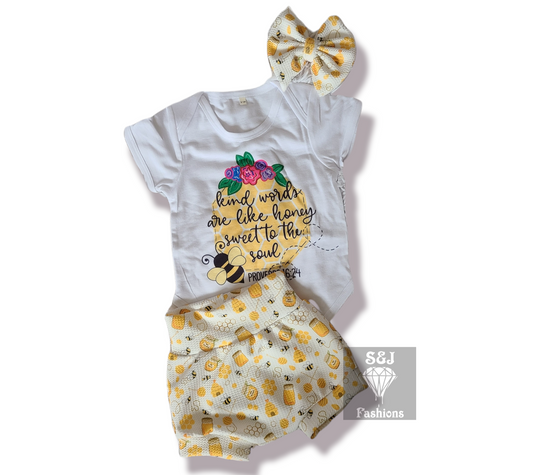 Kind Words Are Like Honey Bee Shirt Girls Shirt Ladies Shirt