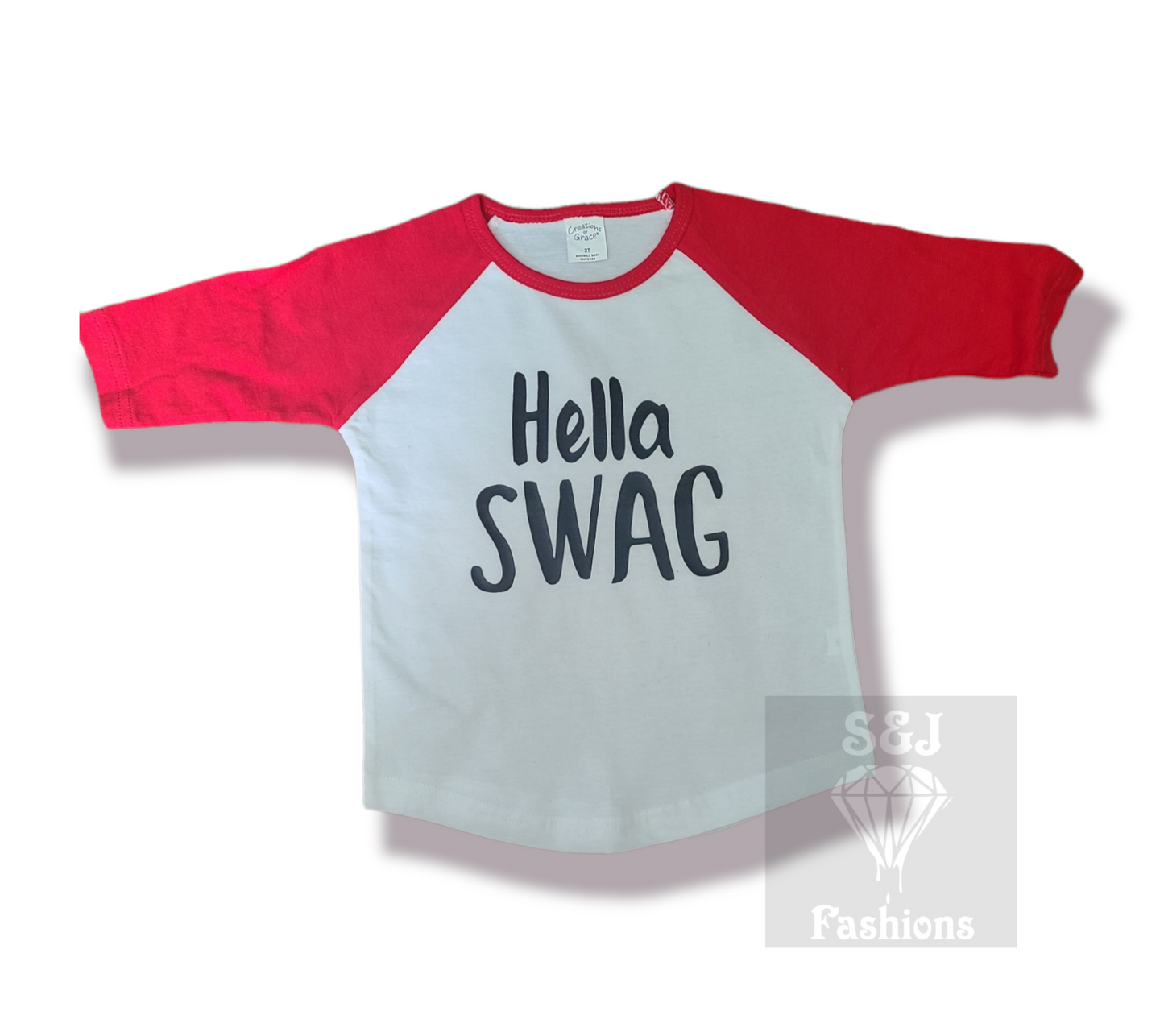 Hella Swag Kids Raglan Shirt Boys Shirt Girls Shirt