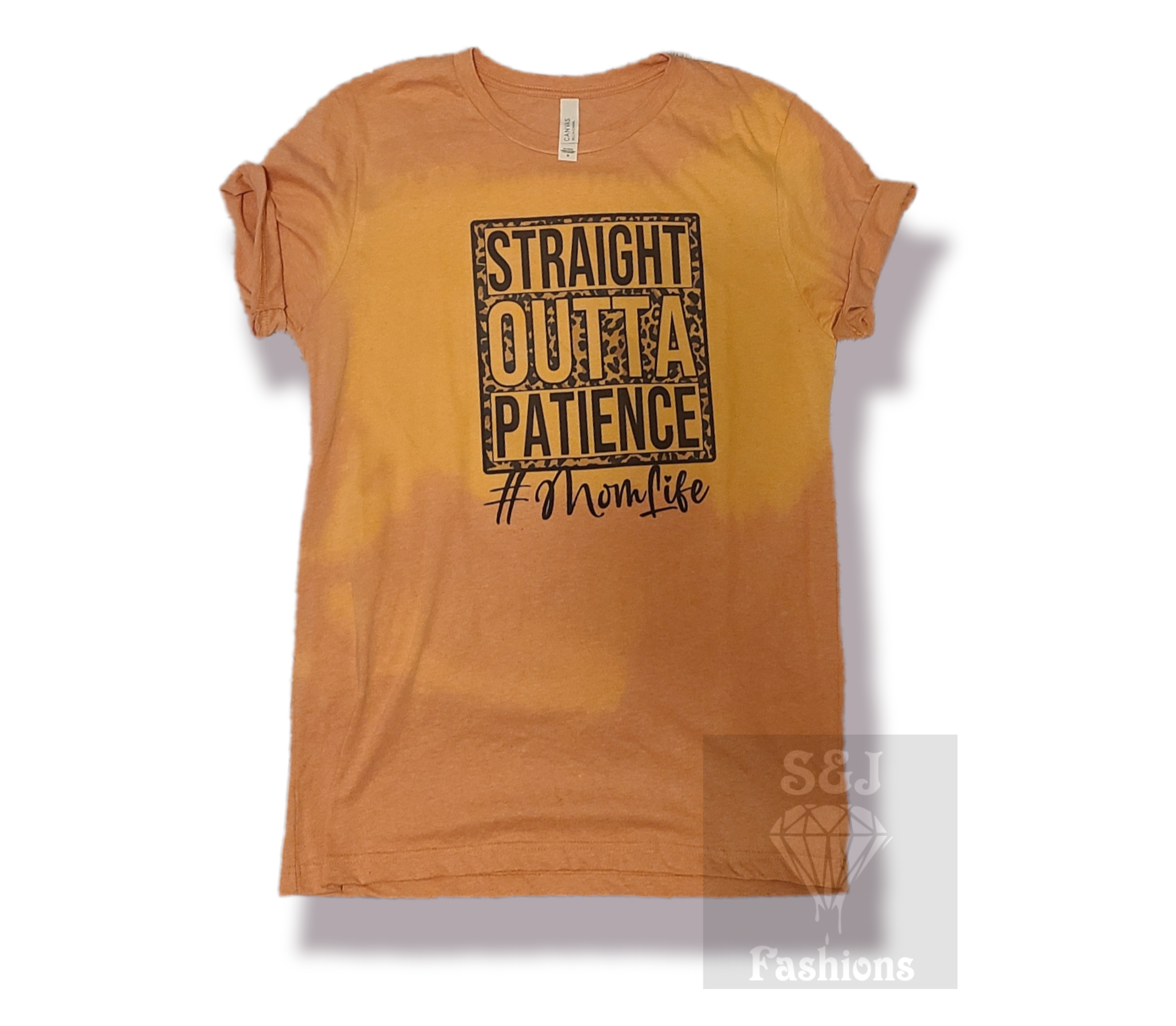 Straight Outta Patience #momlife Ladies Shirt