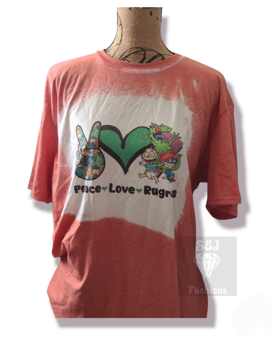 Peace Love Rugrats Girls Shirt Ladies Shirt