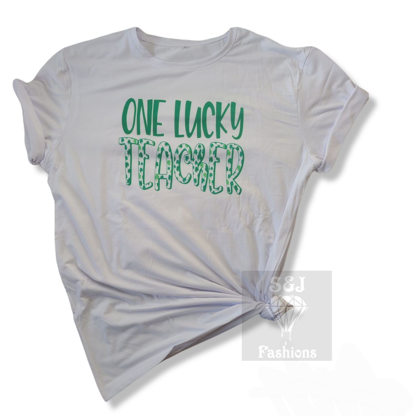 One Lucky Teacher Adult Ladies Shirt Mens Shirt St. Patrick's School