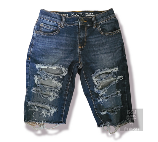 Harison Boys Distressed Jeans Shorts