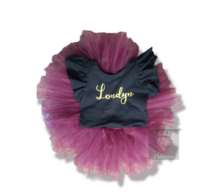 Personalized Name Flutter Leo Leotards