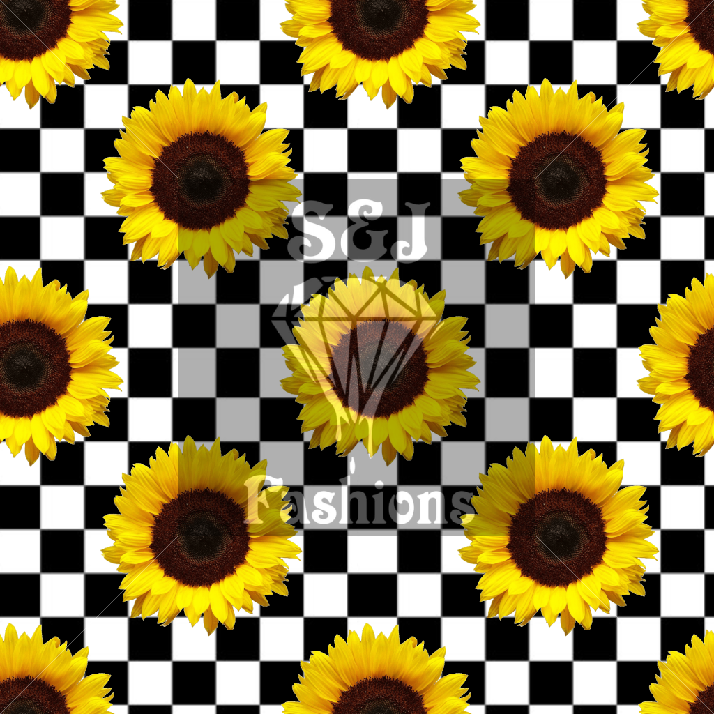 Checker Sunflowers Handmade