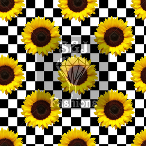 Checker Sunflowers Handmade