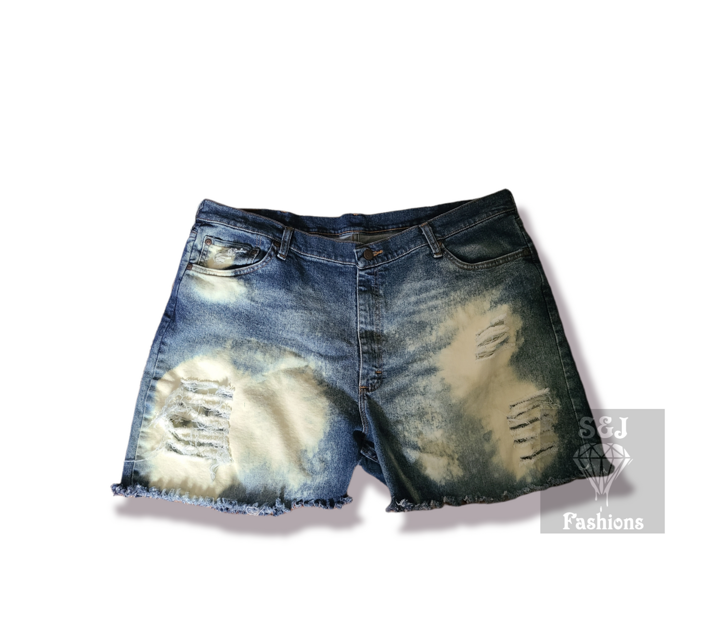 Adult Womens Ladies Distressed Jean Shorts Western