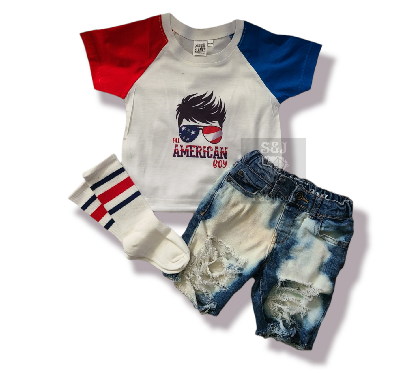 All American Boy 4th of July Boys Shirt