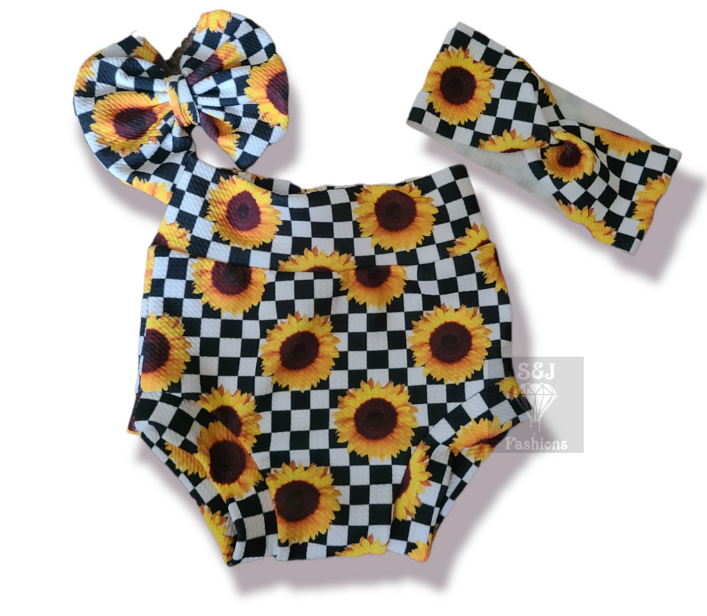 Checker Sunflowers Handmade