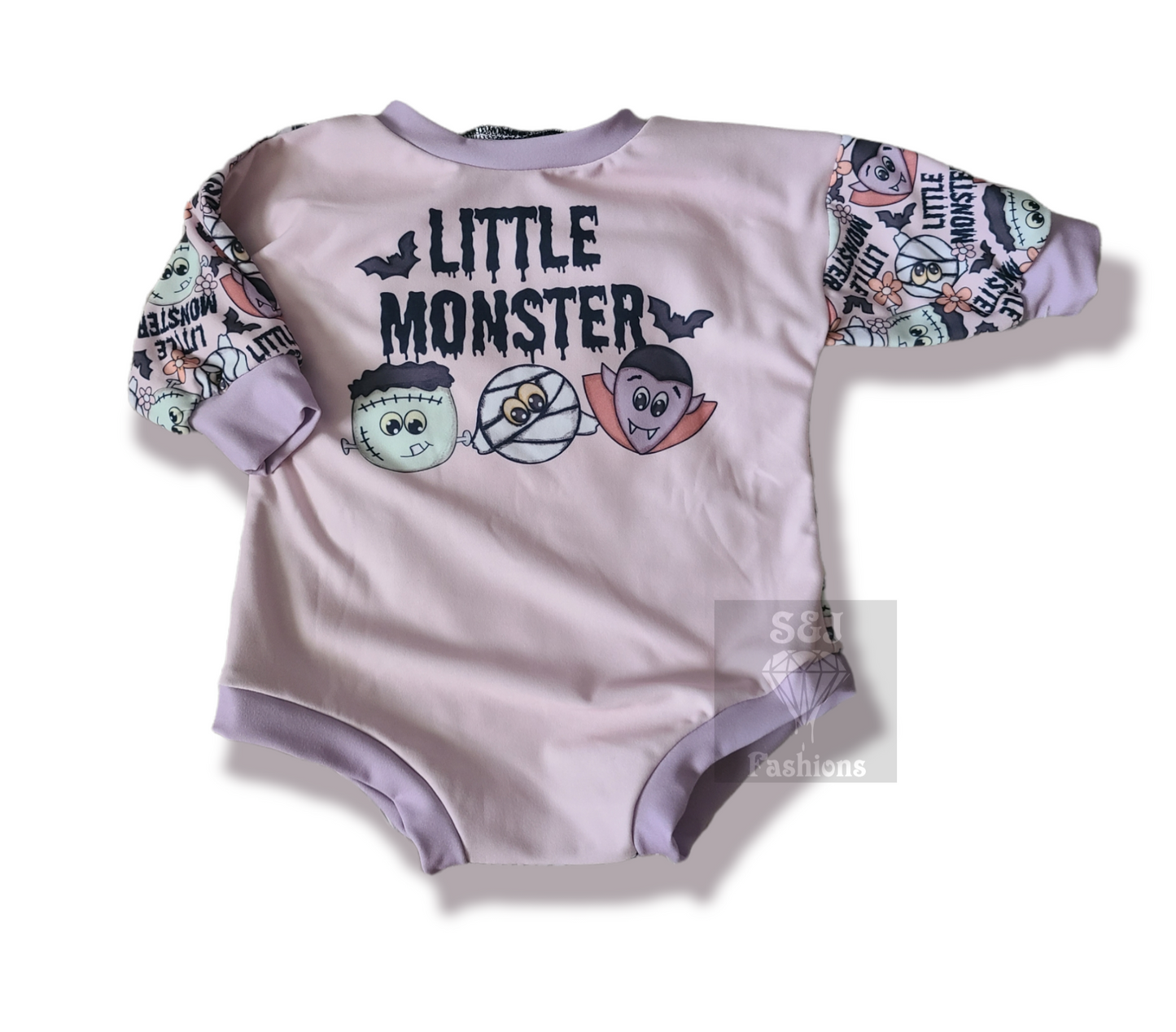 Little Monster Sweater Romper Halloween