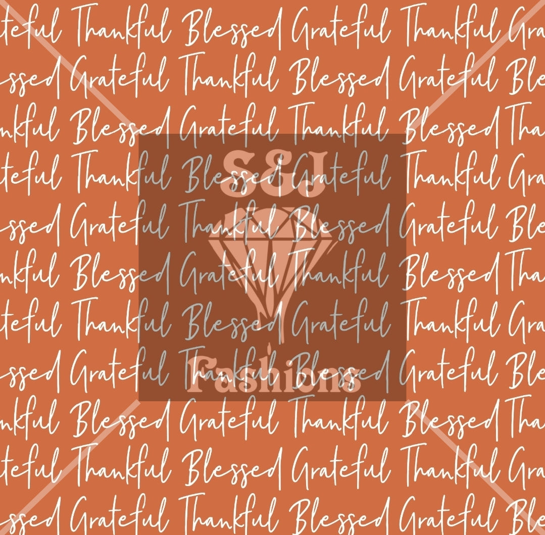 Grateful Thankful Blessed Handmade Fall