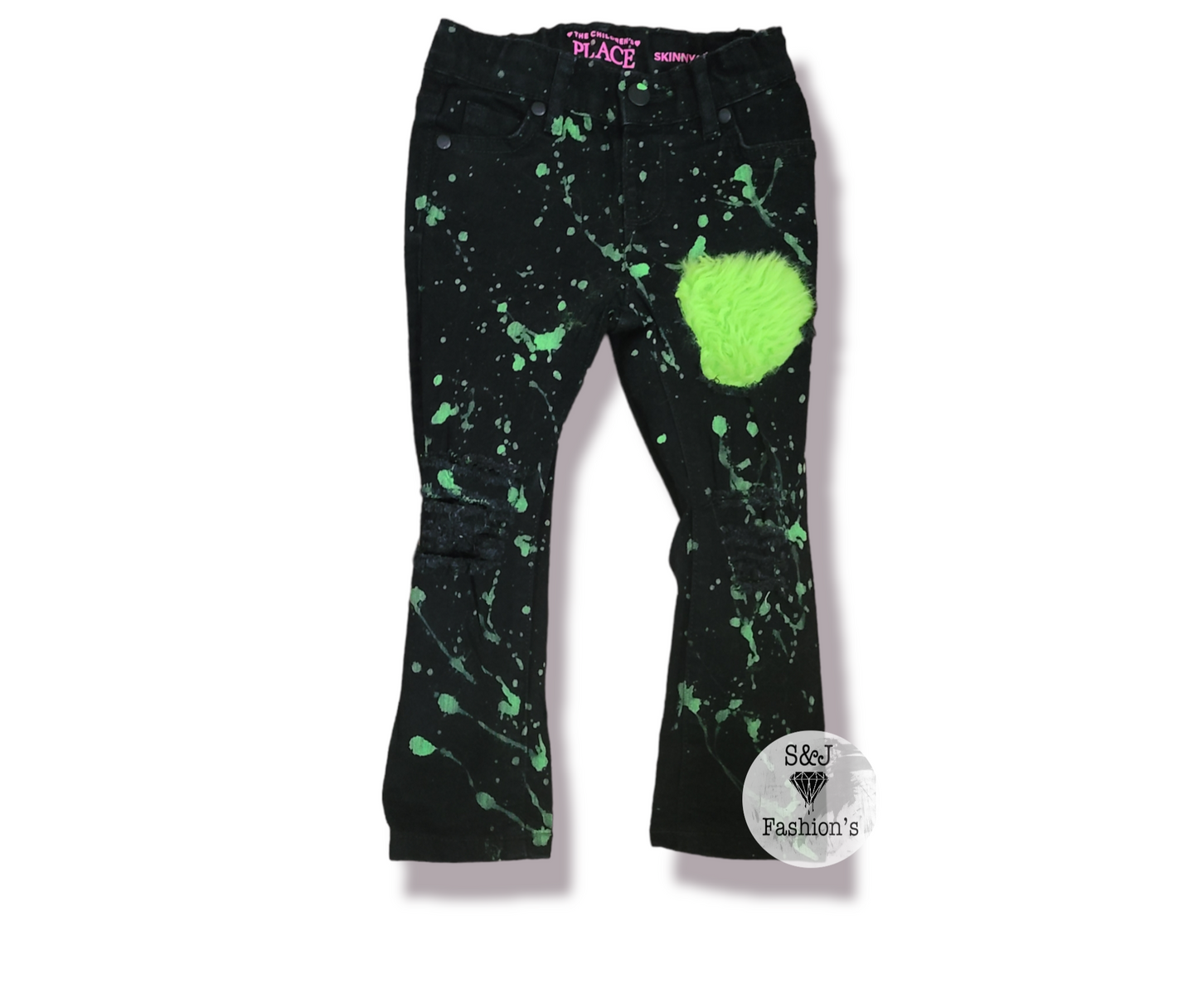 Grinch Girls Distressed Jeans Boys Distressed Jeans Christmas