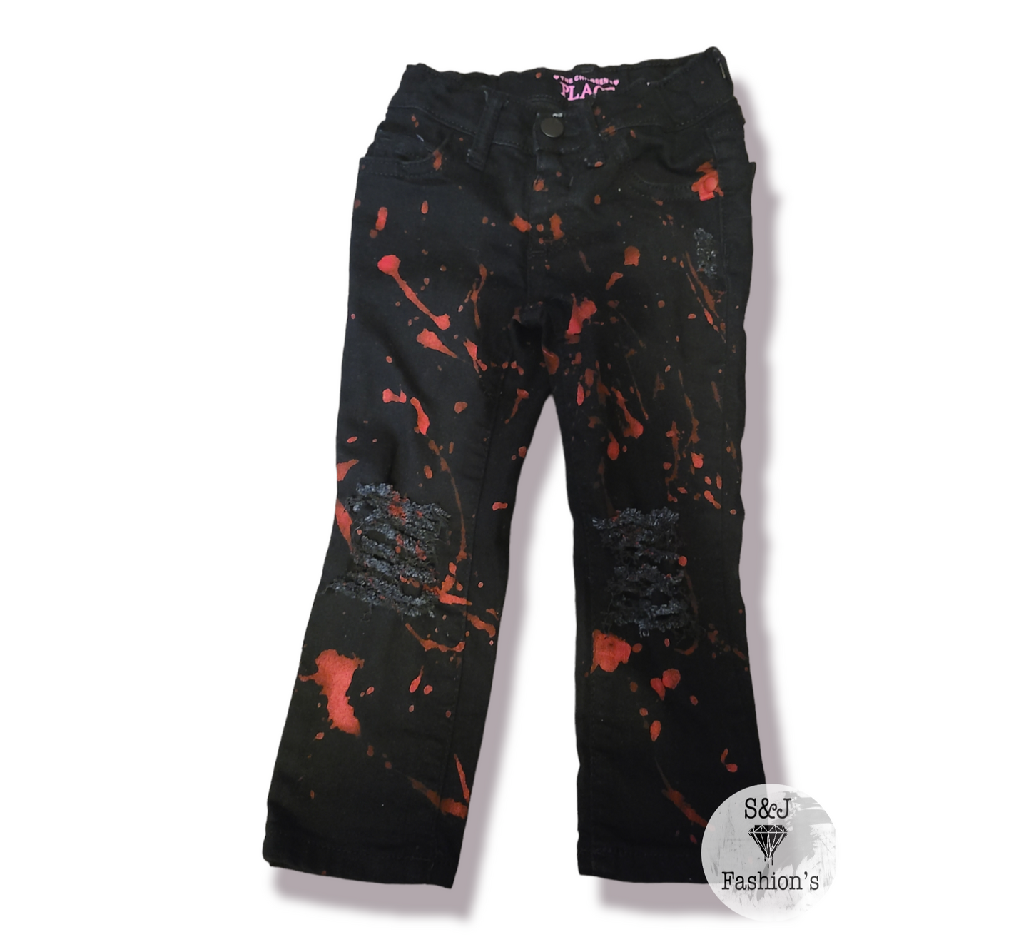 Santa Girls Distressed Jeans Boys Distressed Jeans Christmas