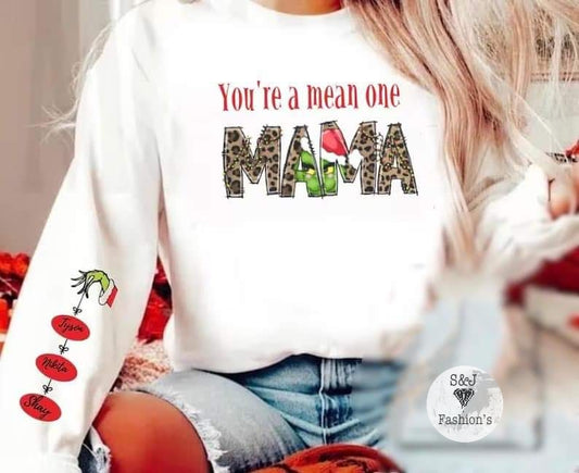 Mean one Mama Ladies Shirt Christmas
