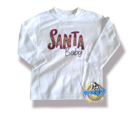Santa Baby Christmas Girls Shirt Ladies Shirt