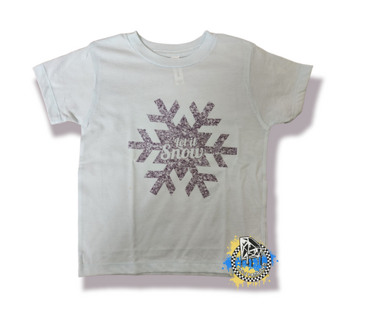 Let it Snow Winter Christmas Girls Shirt