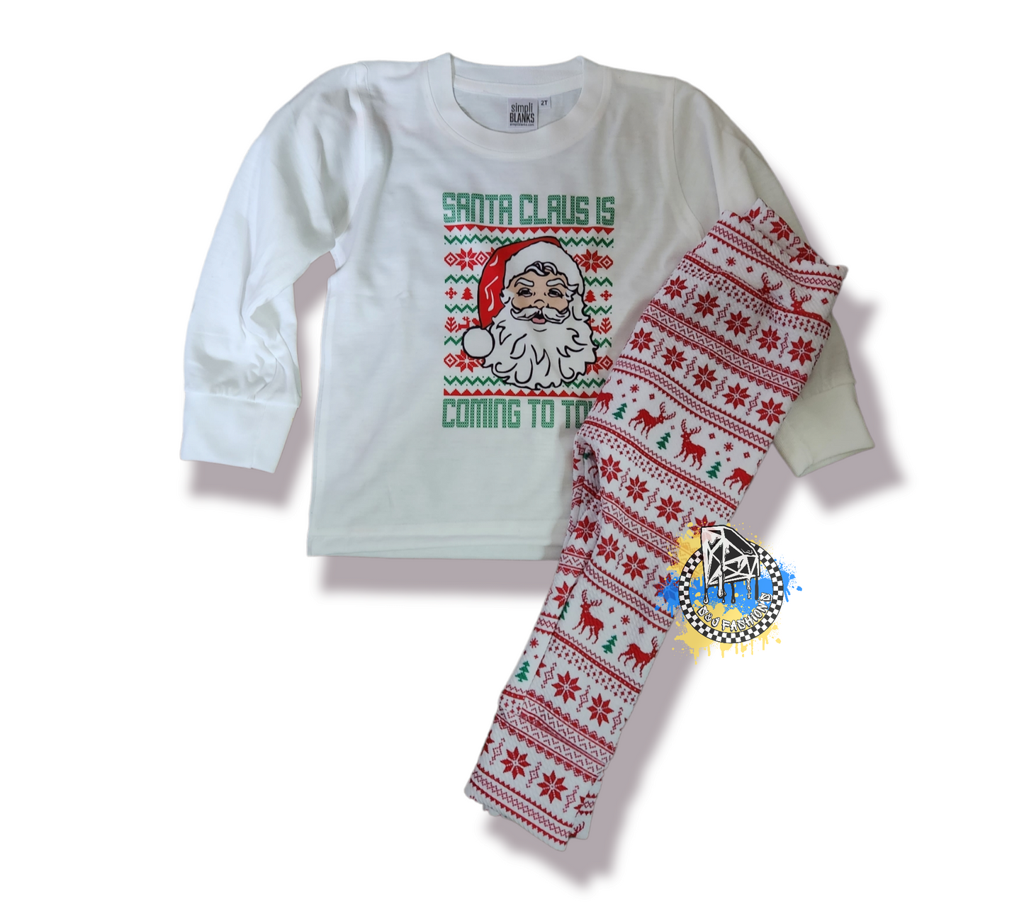 Santa Claus Is Coming To Town Christmas Ladies Shirt Girls Shirt Boys Shirt Mens Shirt