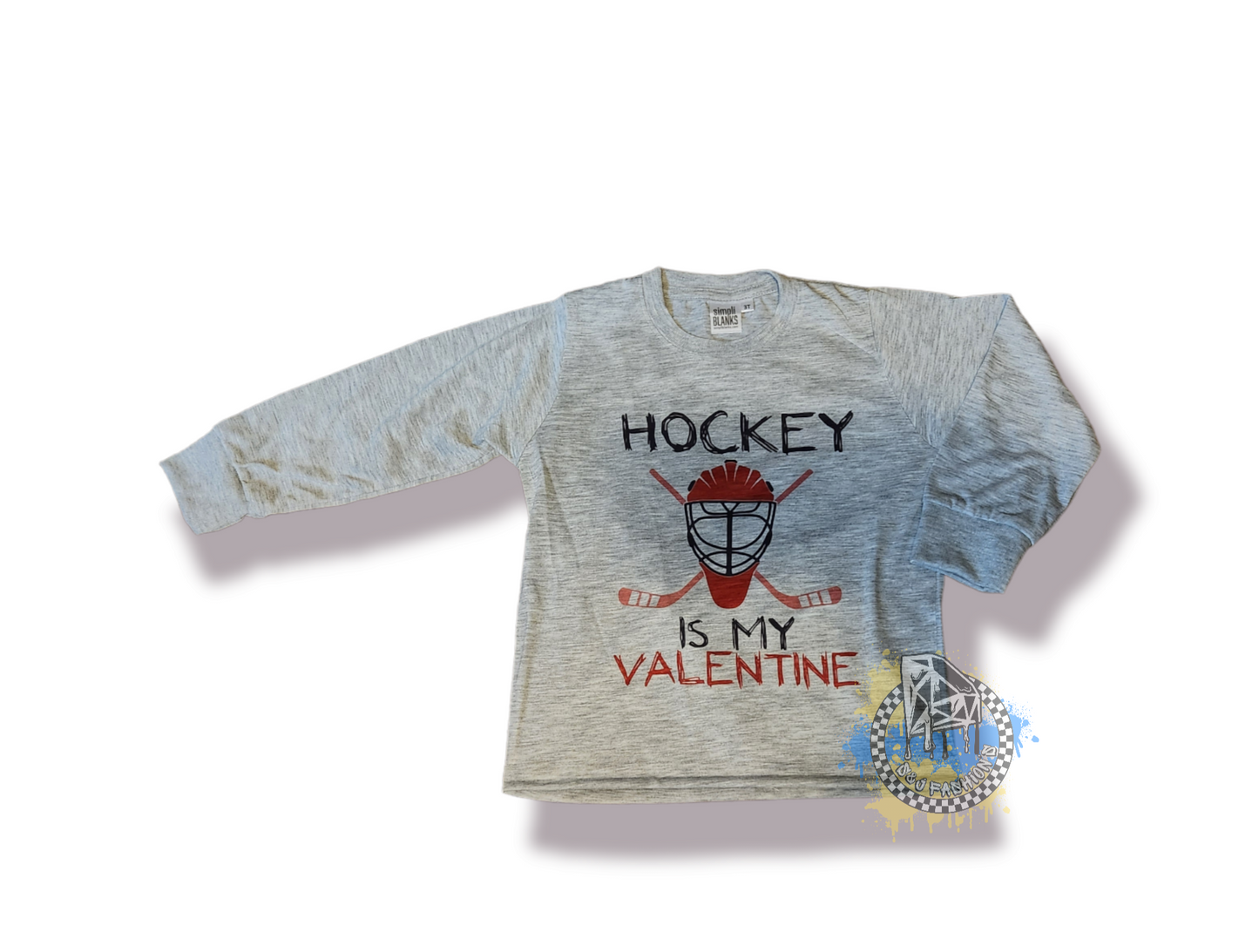 Hockey Is My Valentine Boys Shirt