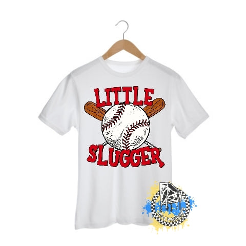 Little Slugger Baseball Boys Shirt Girls Shirt Ladies Shirt Mens Shirt