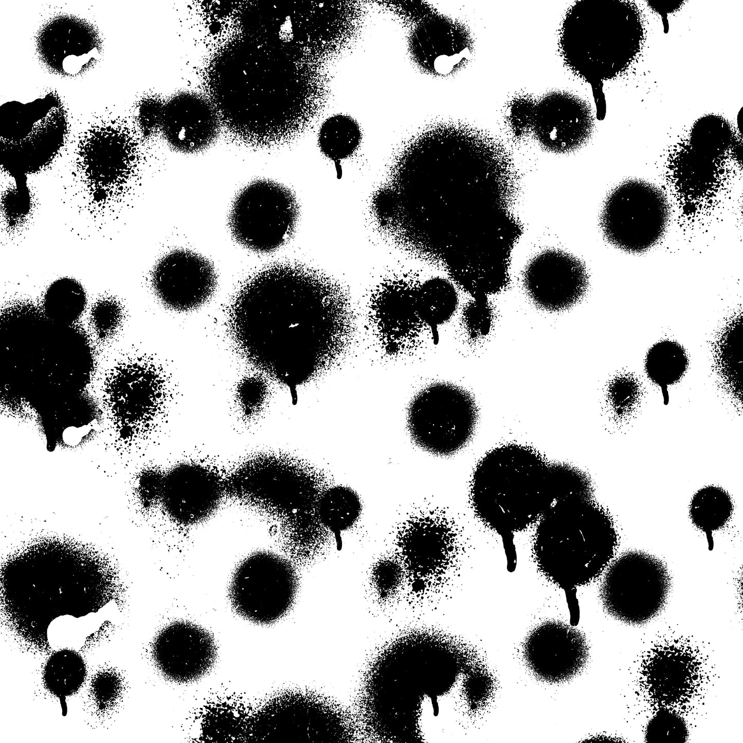 Spray Paint Splatter Monochrome Handmade