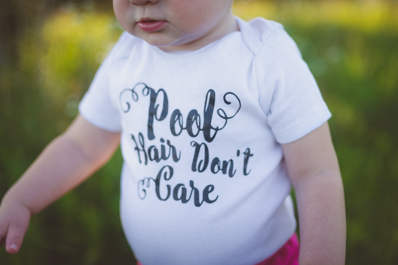 Pool Hair Don't Care Girls Shirt