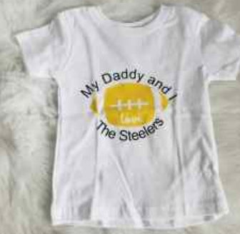 My Daddy and I Love Football Steelers NFL any team boys Shirt girls Shirt Football