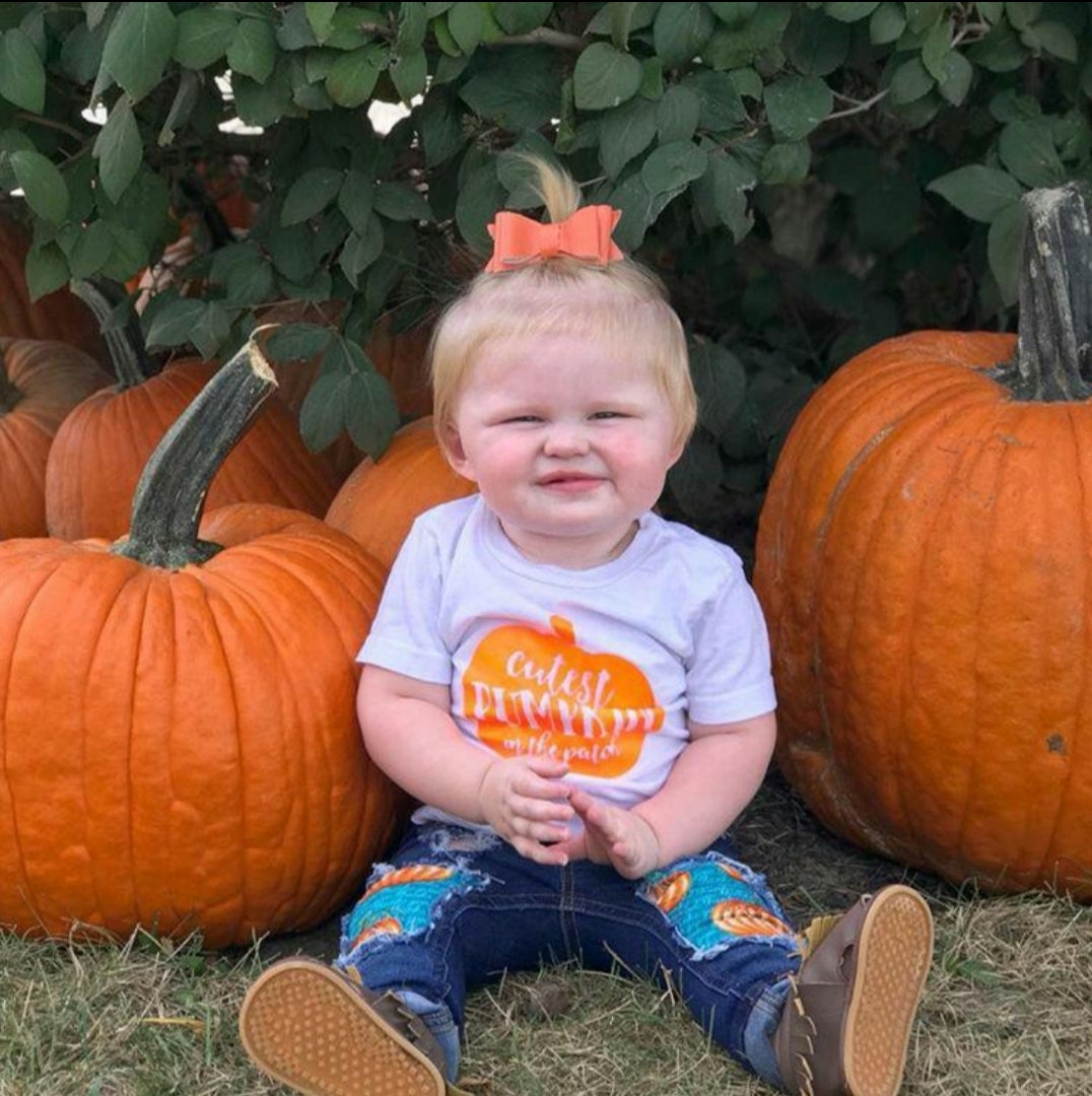 Cutest pumpkin in the patch Fall Girls Shirt