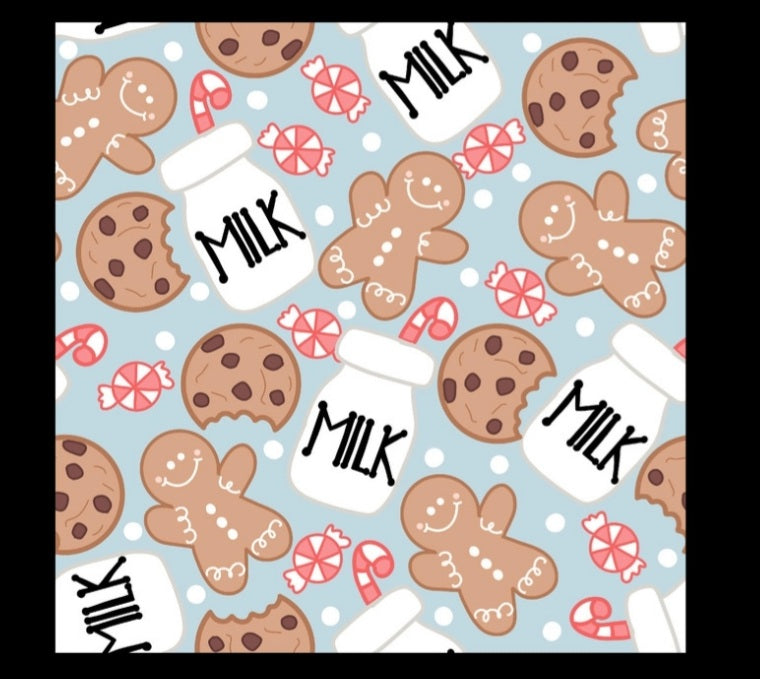 Blue Milk and Cookie Christmas Handmade