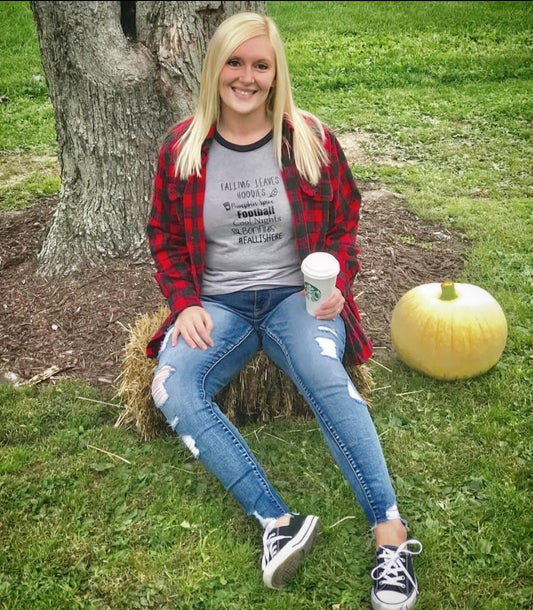 Falling Leaves, Hoodies, Pumpkins Spice, football, coolnights, bonfires Ladies Shirt Girls Shirt