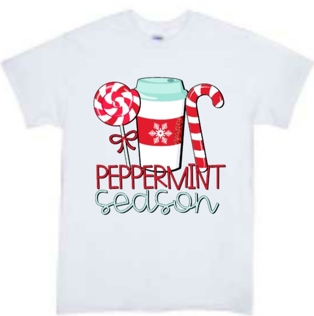 Peppermint Season Girls Shirt Ladies Shirt Christmas