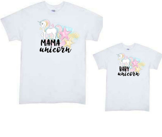 Mommy & Me Unicorn Girls Shirt  Ladies Shirt