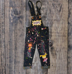 Rugrats Paint Splatter Overalls Jumper Girls Boys